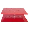 Square Solid Red Acrylic Cake Pop Stand Plexi Lollipop Stand Perspex Lolly Stand