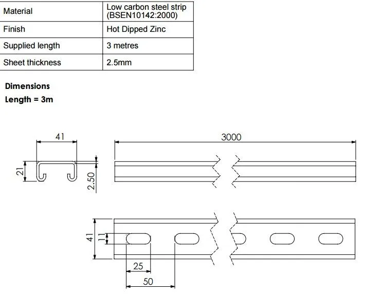 Amlex Strut Framework Systems Shallow Slotted Channel 41 X 21 Making ...