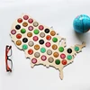 Giant US Beer Cap Map/Holds Craft Beer Bottle Caps