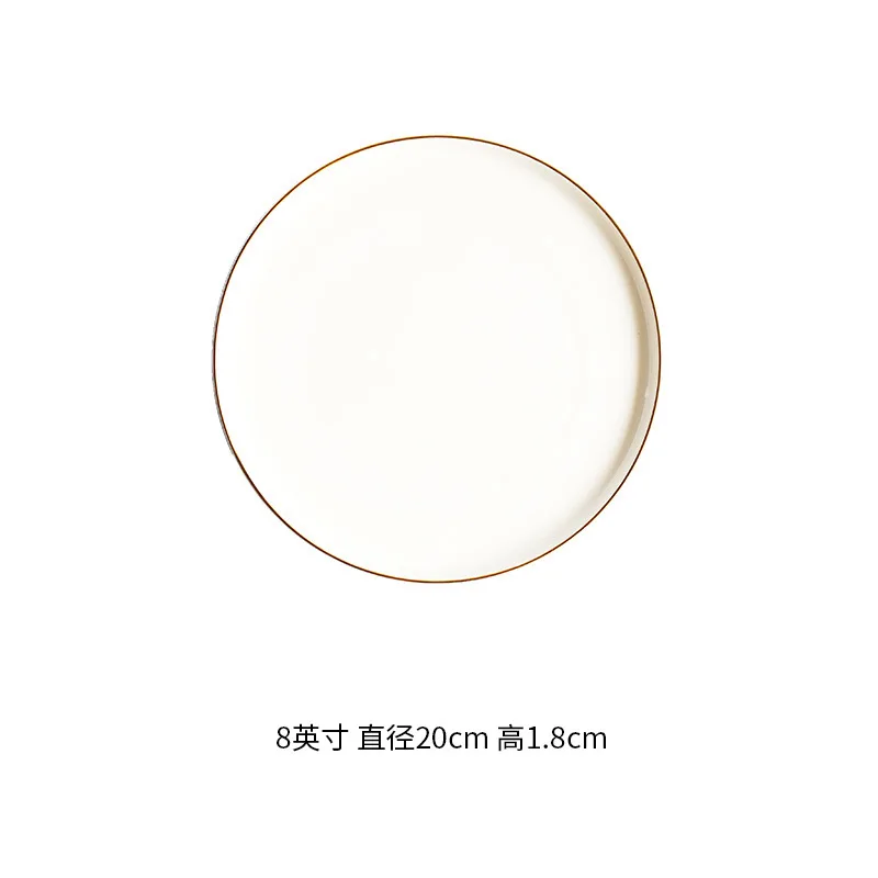 Nordic ceramic color dinnerware restaurant steak plate pizza plate sushi platter dish