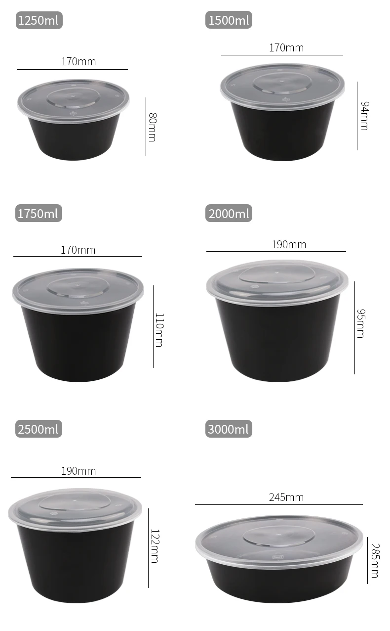 2000ML PLASTIC SOUP BOWL MICROWAVE SAFE AND BPA FREE