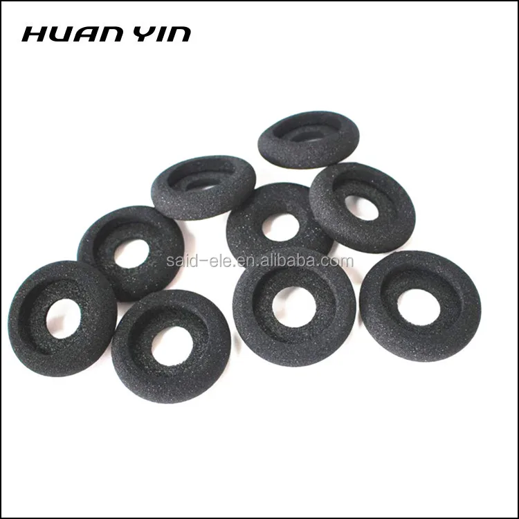 56mm Replacement Doughnut Foam Ear Cushion Black Shinning Sponge Ear