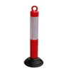 360 degree flexible low density polyethylene fluorescent red road delineator post