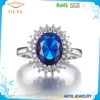 Wholesale fashion bishop white gold blue opal rings design from china