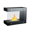 Factory directly sale good quality free standing bio ethanol fireplace with steel fireplace mantel