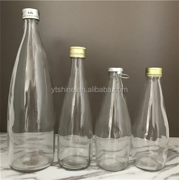 Hot Wholesale 330ml Cone Shape Beverage Glass Bottle Soda Bottle Water