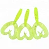 Double tail soft worm fishing bait 7.5cm 2.7g false maggots grub fishing lures