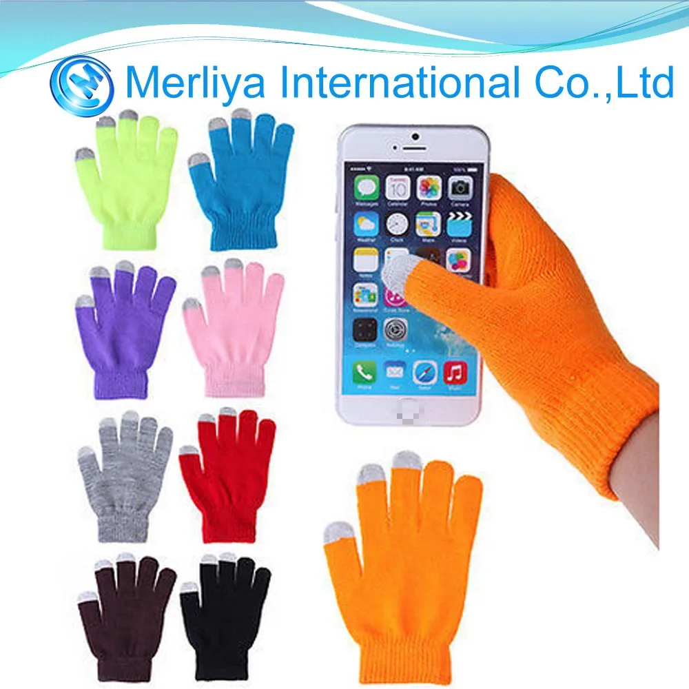 Winter Touch Screen Gloves For Smart Phone Tablet Full Finger Mittens