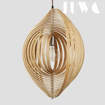 Modern Decorative Round Circle Wood Pendant Ceiling Lamp Good Wood Pendant Ceiling Lamp Good