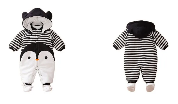 Baby Simple Onesie Jacket Baby Pajamas Winter Outerwear Coat Costume