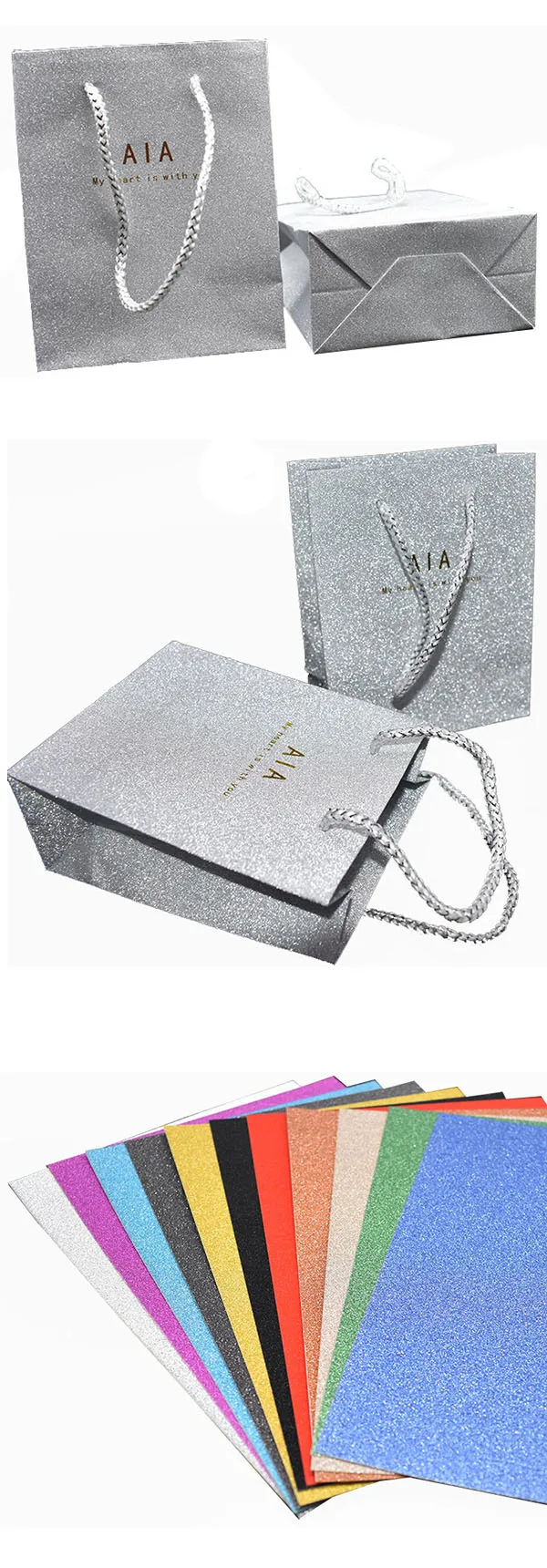 Customized Glitter Paper Bag Silvery Gift Bags Buy Paper Bag,Glitter