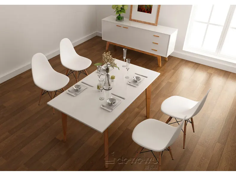 Modern 4 Or 6 Persons Wooden Dining Table - Buy Wooden Dining Table