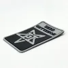 jeans patch with rubber pvc material 3D effect , cute baby cloth Rubber label with AZO free full test pass