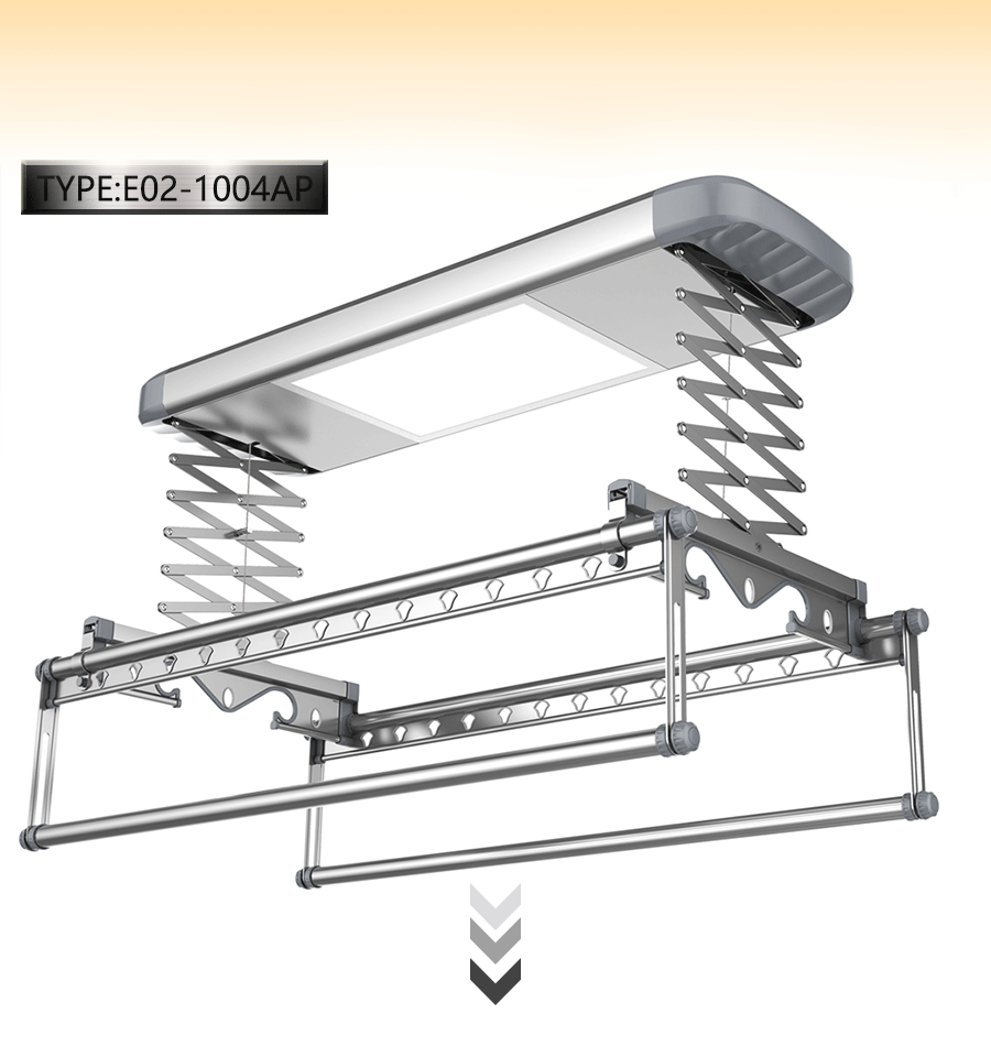 Balcony Ceiling Mounted Aluminium Electric Heating Clothes Dryer Automatic Clothes Hanger