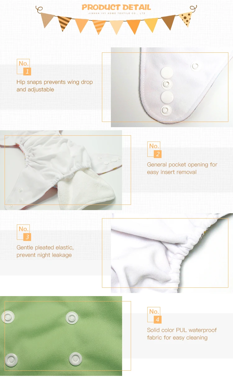 New pattern chinese all in one size washable cloth diapers babies