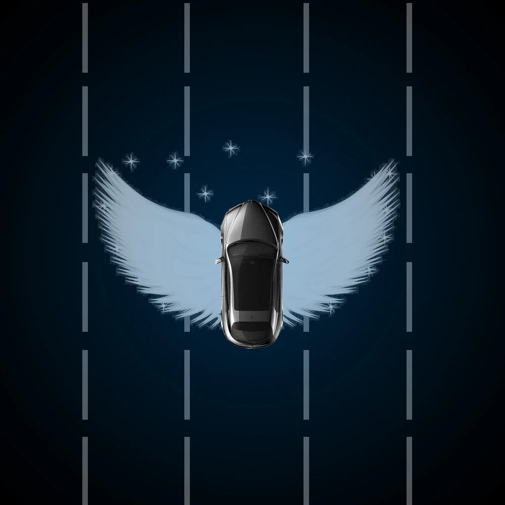 All Cars Courtesy Lights Car Led Angel Wings Spotlight Universal Fit