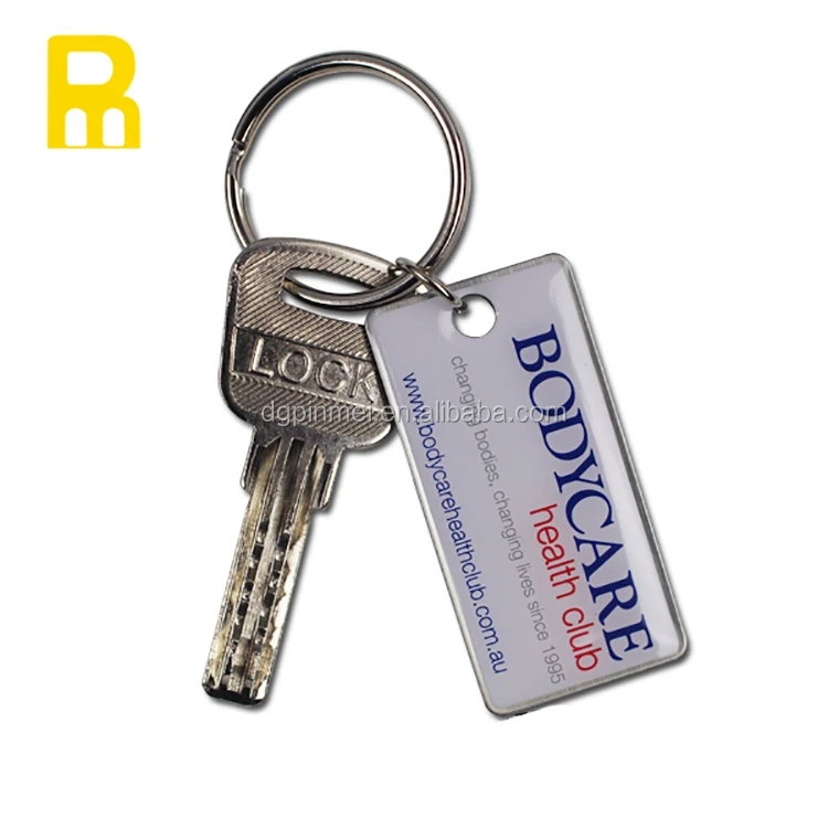 Lost and found key fob with blister card key tag creative keychain. 