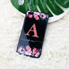Flower Font Fashion Custom Tempered Glass Cell Phone Case For iphone X 7 8 6 Back Cover Hard Phone Cases
