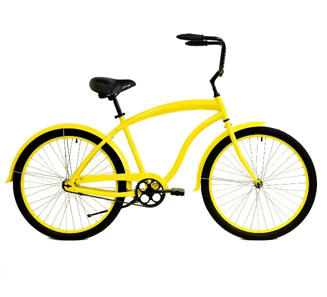 yellow beach bike