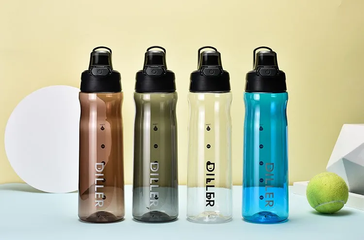 500ml 600ml 750ml transparent clear plastic sport drink water bottle