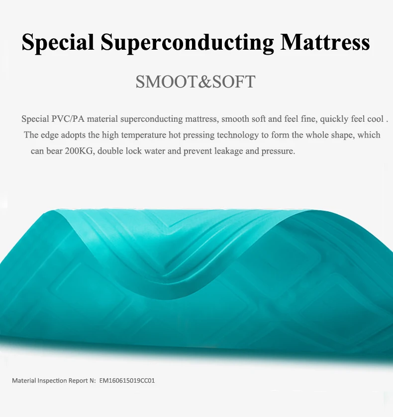 Lonmon Custom Pvc Green With 12v Dc Air Cooler Water Cooling Mattress