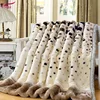 2kg 4kg 6kg Weight Heavy Ferret Raschel Blankets King Size Thicker Fleece Plaid Super Soft Warm Mink Blanket On Sofa Bed