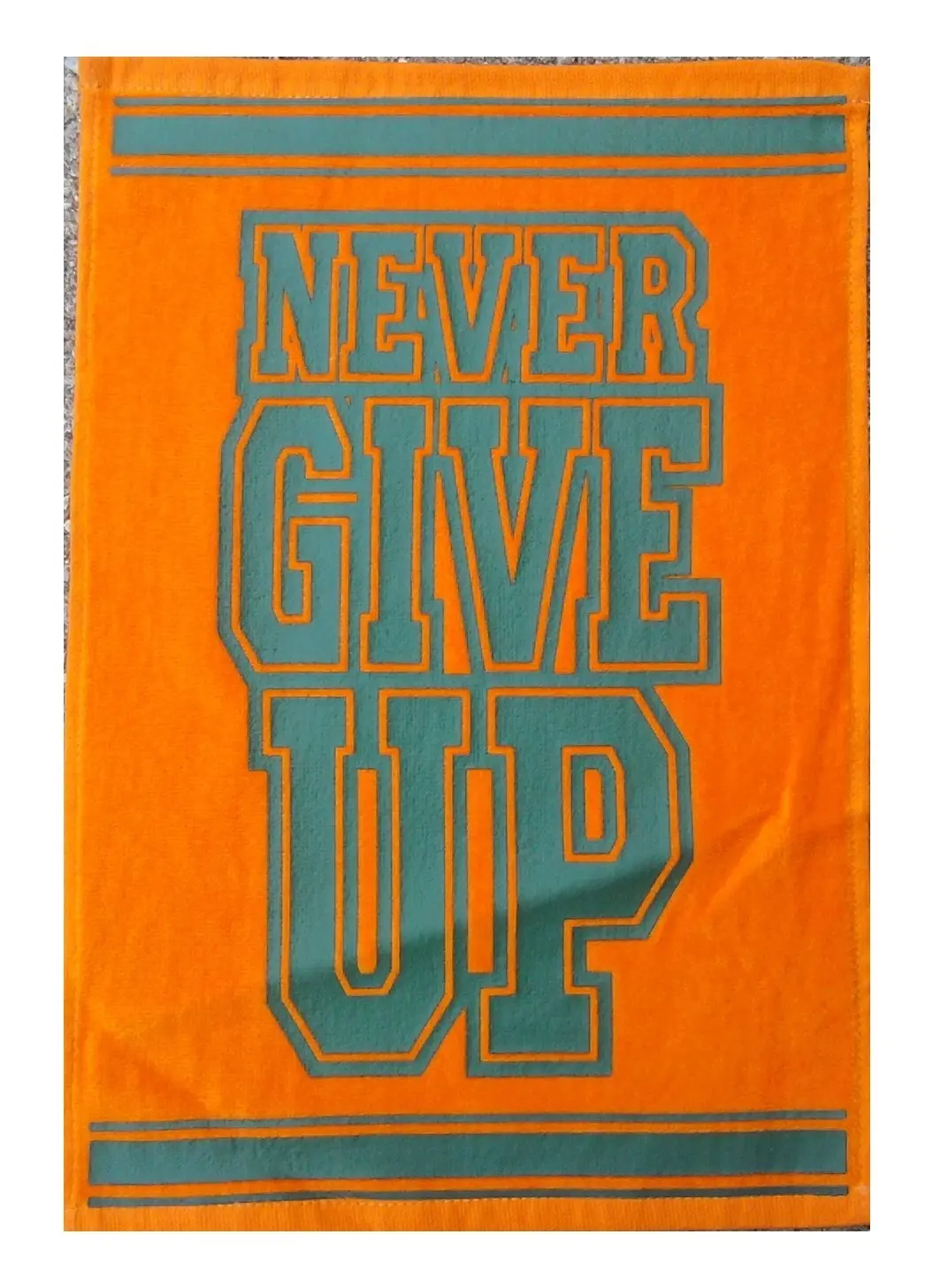 John Cena 'Never Give Up' Orange WWE Authentic Ring Entrance Towel
