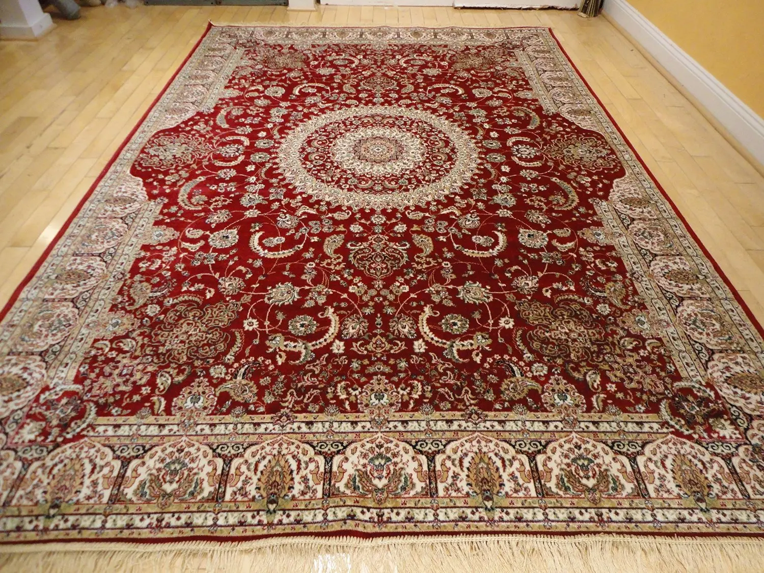 Buy Stunning Silk Rug Persian Traditional Area Rugs Round Rugs Living Room Circle Rugs Luxury 6 Foot Silk Brand High Density Foyer Round Rug Round Shape 5 5 Foot In Cheap Price On