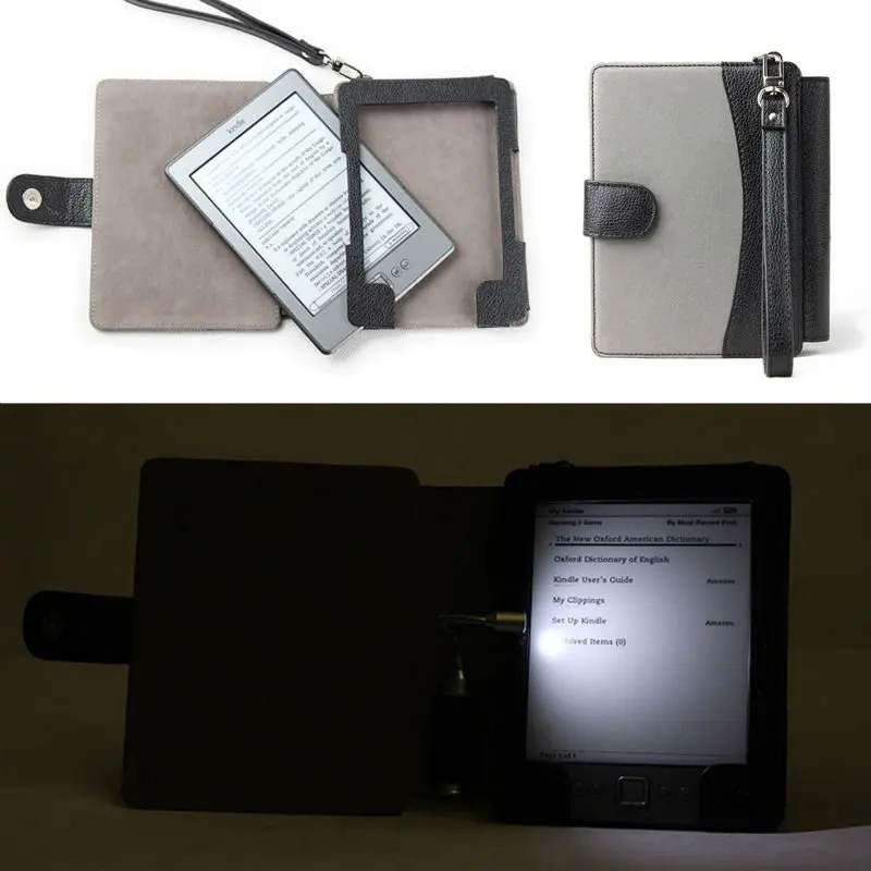 
Amazon Kindle 4 Case with Light / Kindle 4 Cover Wallet with Light 