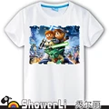 Cotton short sleeve big kids t shirts cute cartoon game boy gir big boy wear summer