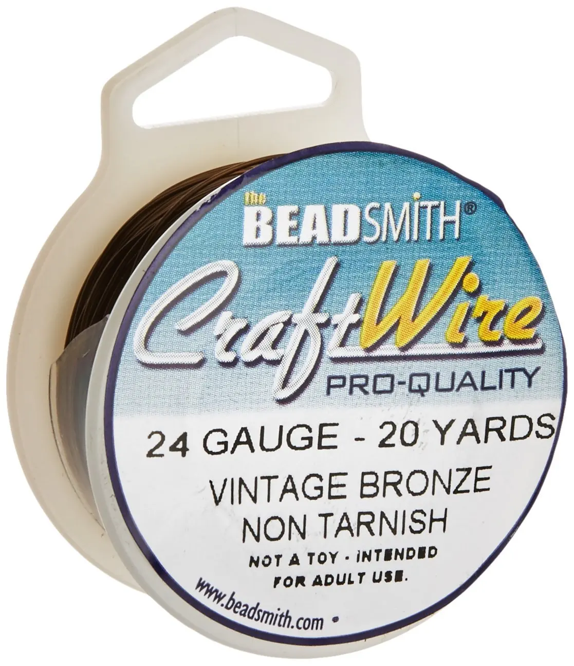 SQUARE WIRE 21GA 21FT VINTAGE BRONZE NON TARNISH PRO-QUALITY CRAFT BEAD SMITH