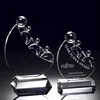 Team Together Crystal Award with crystal ball for sport trophy