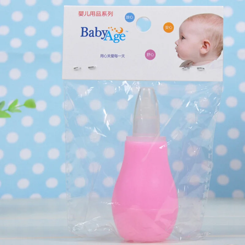 Nasal Aspirator Vacuum Sucker Silicone Baby Nose Mucus Cleaner Pump Soft Tip