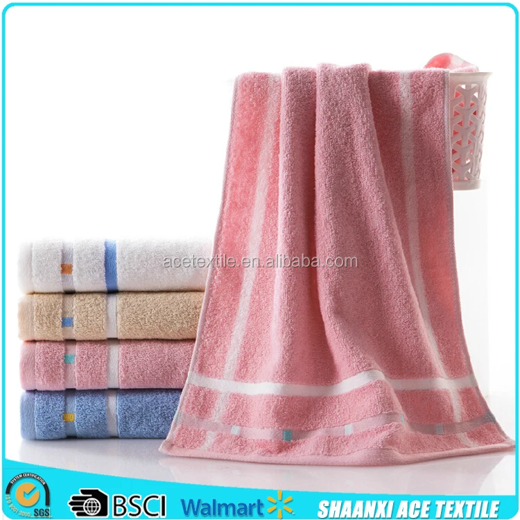 100 Pure Cotton Factory Hot Sale Yarn Dyed Color Stripes Shower Towel