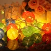 Cotton Ball Globe String Light Battery Powered Globe Fairy Lantern Christmas Lights for Garden Party Home Decoration