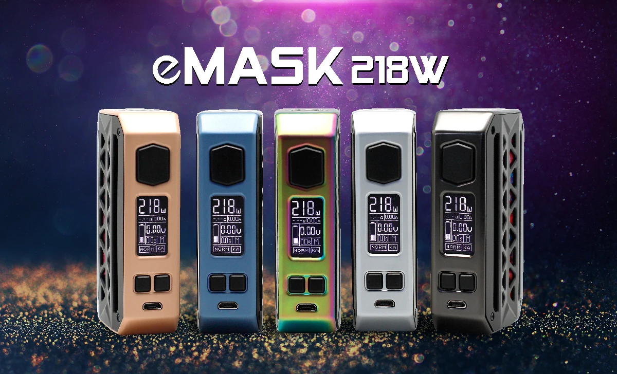 2018 trending products china distribute vape box Mods Vzone emask 218w mod powered by dual 18650 Battery  e cig supplier
