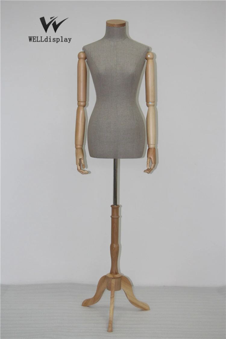 High Quality Female Mannequin Bust With Wooden Arms Buy Female Bust