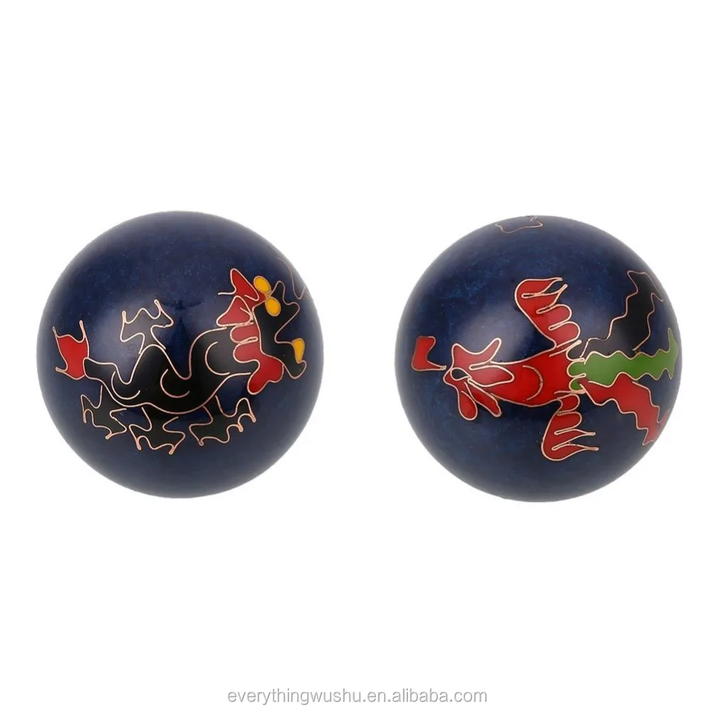 Cloisonne Health Exercise Stress Baoding Balls Yin Yang Fitness Handball Therapy Fitness