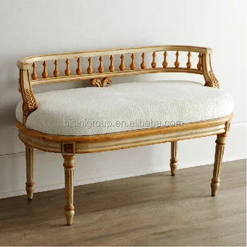 Antique Replica Low Back Love Seat Sofa European Style Shabby Antique Replica Low Back Love Seat Sofa