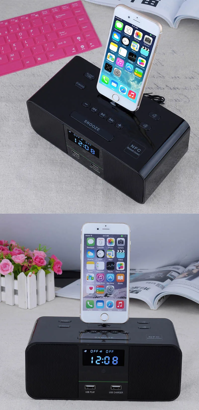 Indoor Wireless Sound Box Bluetooth Sound Box With Dock Charging