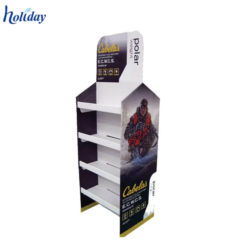 Supermarket Cardboard Chips With Stand For Snack Display Custom Display