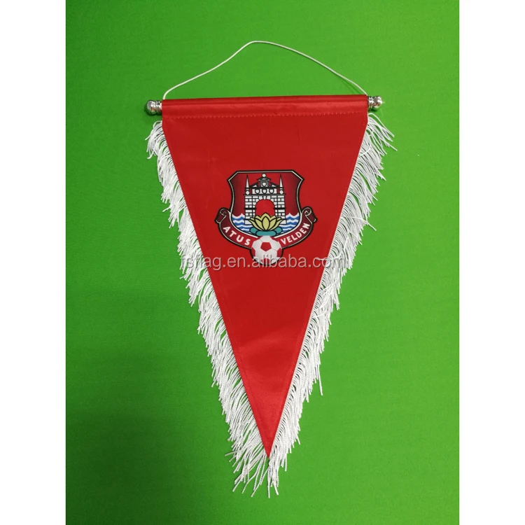 Manufacturer Satin Custom Double Side Printed Gift Flag Football Sports