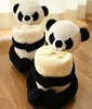 plush toy blanket/plush toy with blanket/baby blanket with plush panda toy