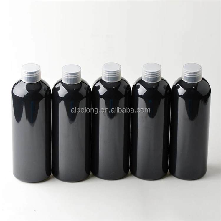 Ibelong Wholesale Empty Round Black Pet Plastic Bottle 300ml With