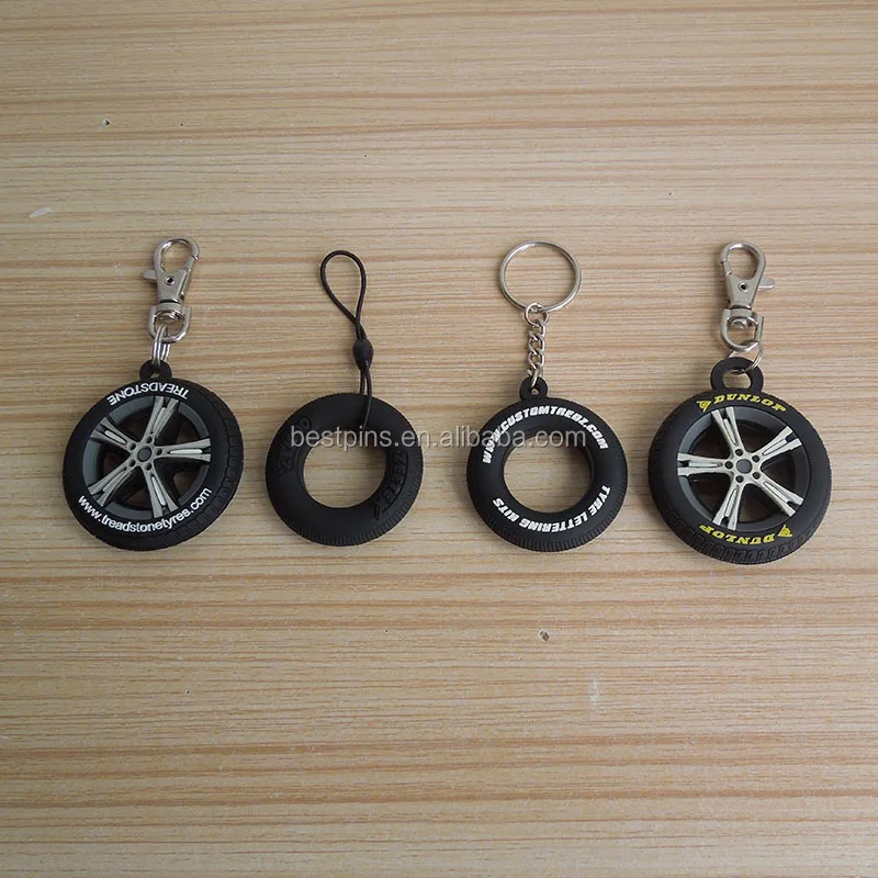 Personalized Doublesided Design 3d Yellow Gas Cylinder Soft Pvc Rubber Keychain Key Holder