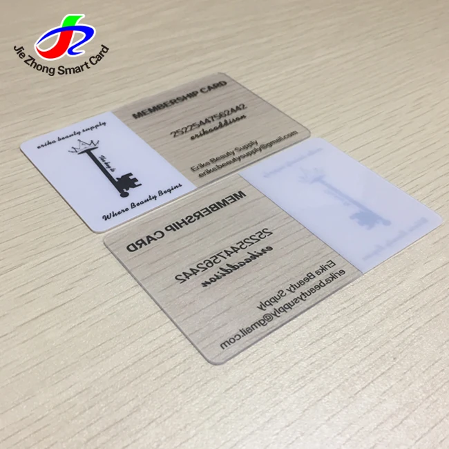 Transparent Pvc Membership Card / Plastic Business Card - Buy Plastic ...
