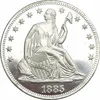 United States 1885 Seated Liberty Half Dollars Motto Above Eagle No Arrows At date Plated Silver Coins