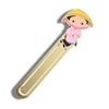 Custom fill in color cute image fancy metal bookmark
