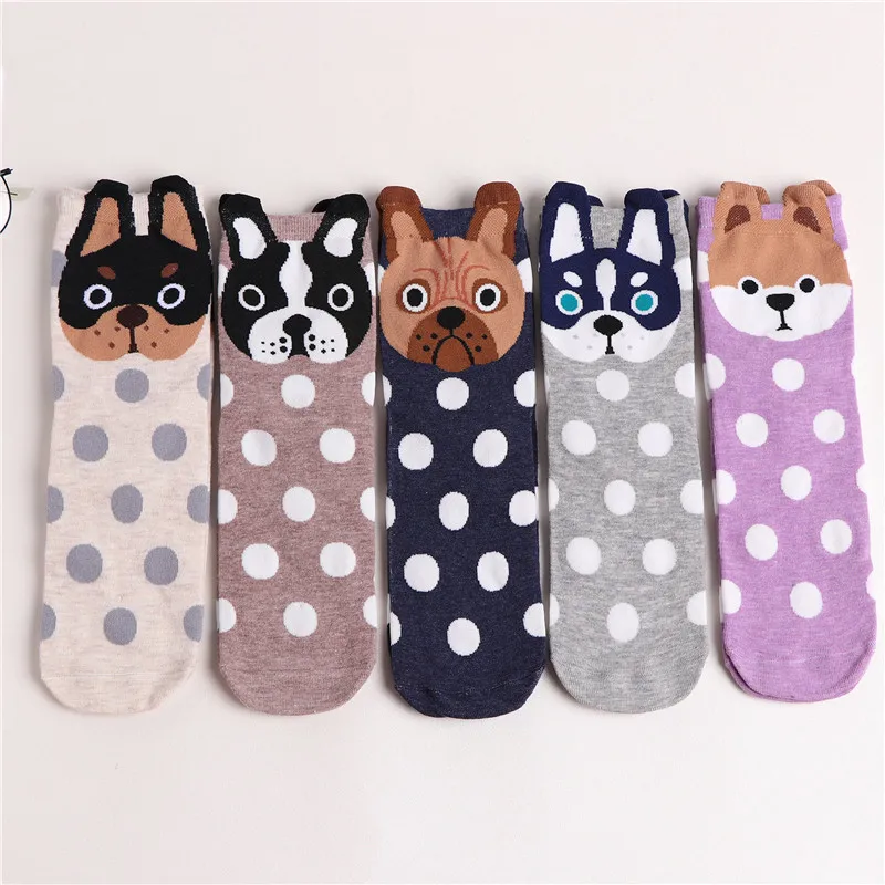 The New Women's 100% Cotton Socks Cartoon Animal Winter Socks - Buy ...