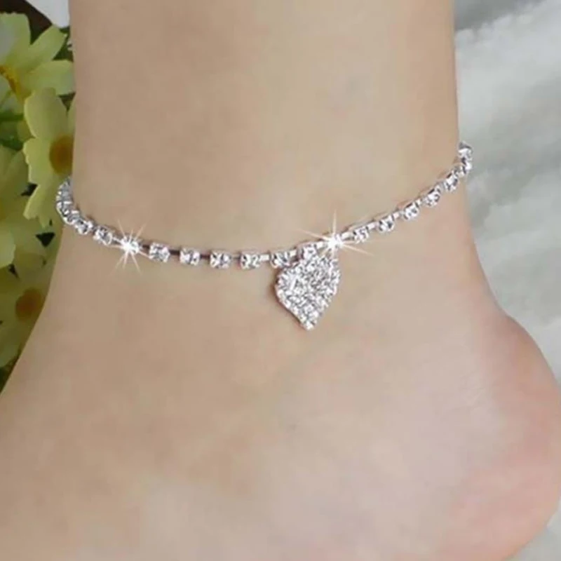 Fashion Newest Women Girls Elegant Creative Metal Crystal Bracelet Anklet Diamond Star Charm Heart Anklet Buy Charm Heart Anklet Metal Anklet Star Anklet Product On Alibaba Com